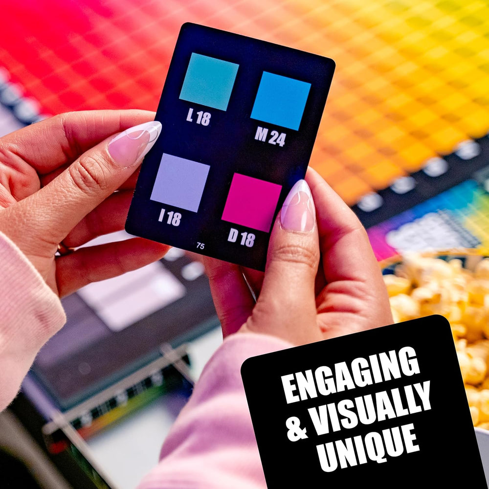 Hues and Cues – Joc de societate pentru seri de jocuri în familie – Joc de petrecere – The OP – Pentru 3-10 jucători – Versiune în limba engleză