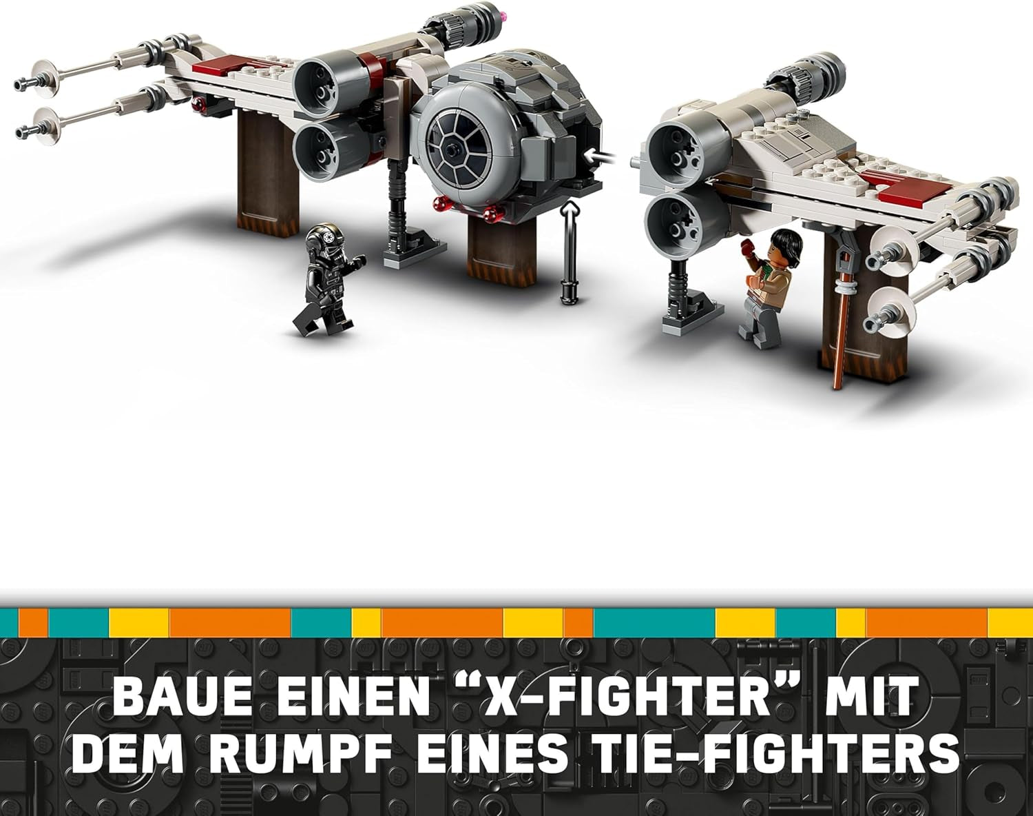 LEGO Star Wars TIE Fighter & X-Wing Mashup, Starfighter jouet à construire, idée cadeau pour les enfants, vaisseaux spatiaux personnalisables, cadeau pour les garçons, les filles et tous les fans 75393 Ensembles de construction Beuche den LEGO-Store