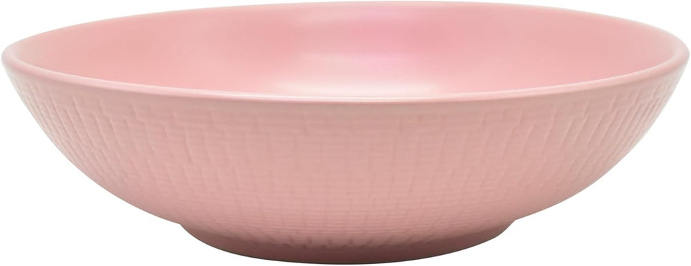 ECHTWERK Service de table vintage 12 pièces au design naturel « Blanka » Service de table élégant en grès texturé pour 4 personnes avec 4 assiettes plates, 4 assiettes latérales et 4 assiettes plates Rose