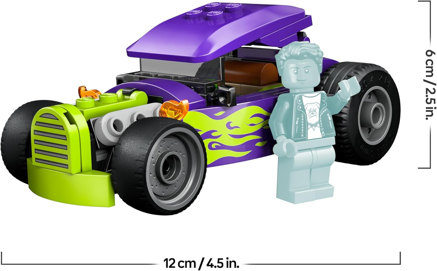 LEGO City Hot Rod - Jouet de voiture de course avec figurine de pilote et toit pliant - Ensemble de construction de motricité fine - Petite idée de cadeau d'anniversaire pour les garçons de 5 ans et plus - 60485
