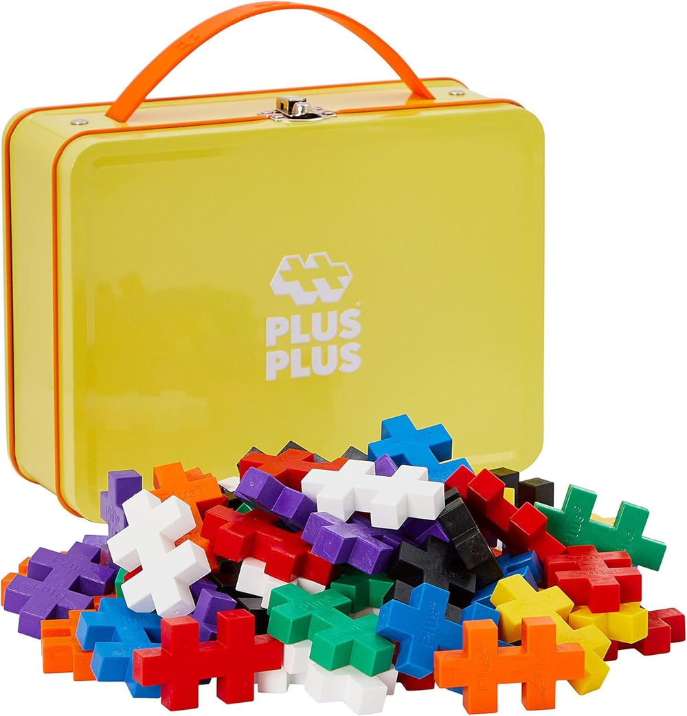 Plus-Plus 9603430 Geniales Konstruktionsspielzeug, Big Reisekoffer, Kreativ-Bausteine in praktischer Tasche mit Henkel, 15 Teile, 3430- Travel Case