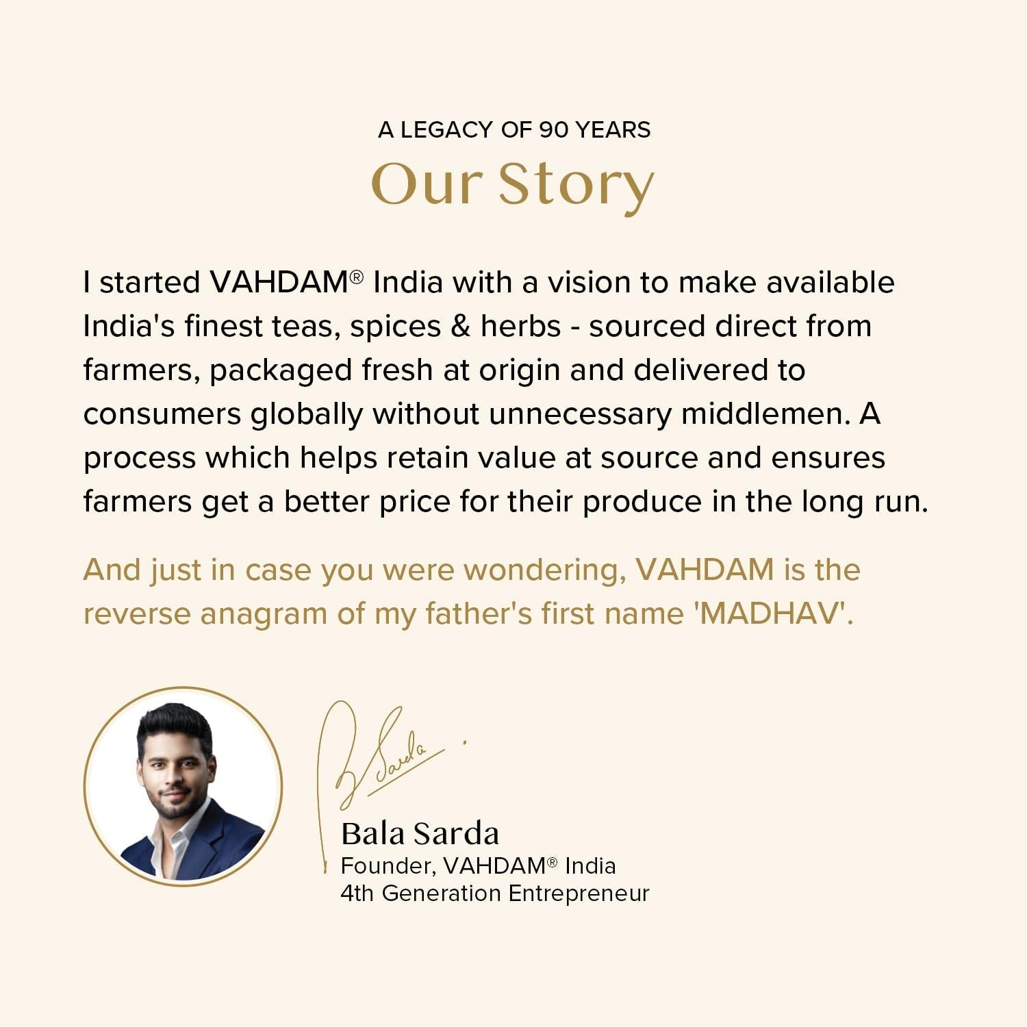 VAHDAM Ceai Chai Masala cu cardamom | 100 pliculețe piramidale | Ceai negru indian cu cardamom măcinat | Amestec original Chai cu cardamom din India | 100% natural