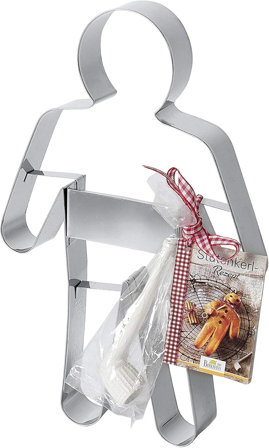 Birkmann, Moule à biscuits Stutenkerl, 24 cm, acier inoxydable, haute qualité, 196650