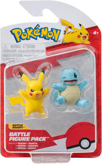 Pokémon PKW3586 - Pack de figurines de combat - Figurines détaillées officielles Pikachu et Schiggy 5 cm chacune Figurines Naty Shop