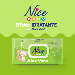 Lingettes nettoyantes pour enfants et bébés - à l'aloe vera et à l'huile d'argan - testées dermatologiquement - valeur pH physiologique - format maxi : paquet de 72 lingettes - Nice