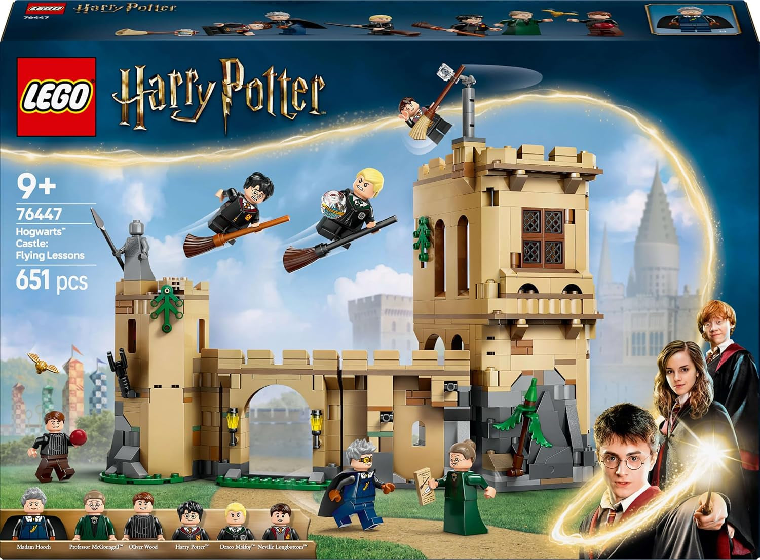 Château de Poudlard LEGO Harry Potter : Leçons de vol et aventure avec 6 figurines à collectionner, dont Draco Malfoy et le professeur McGonagall, jeu de rôle pour garçons et filles de 9 ans 76447 Jeux de construction Besuche den LEGO-Store