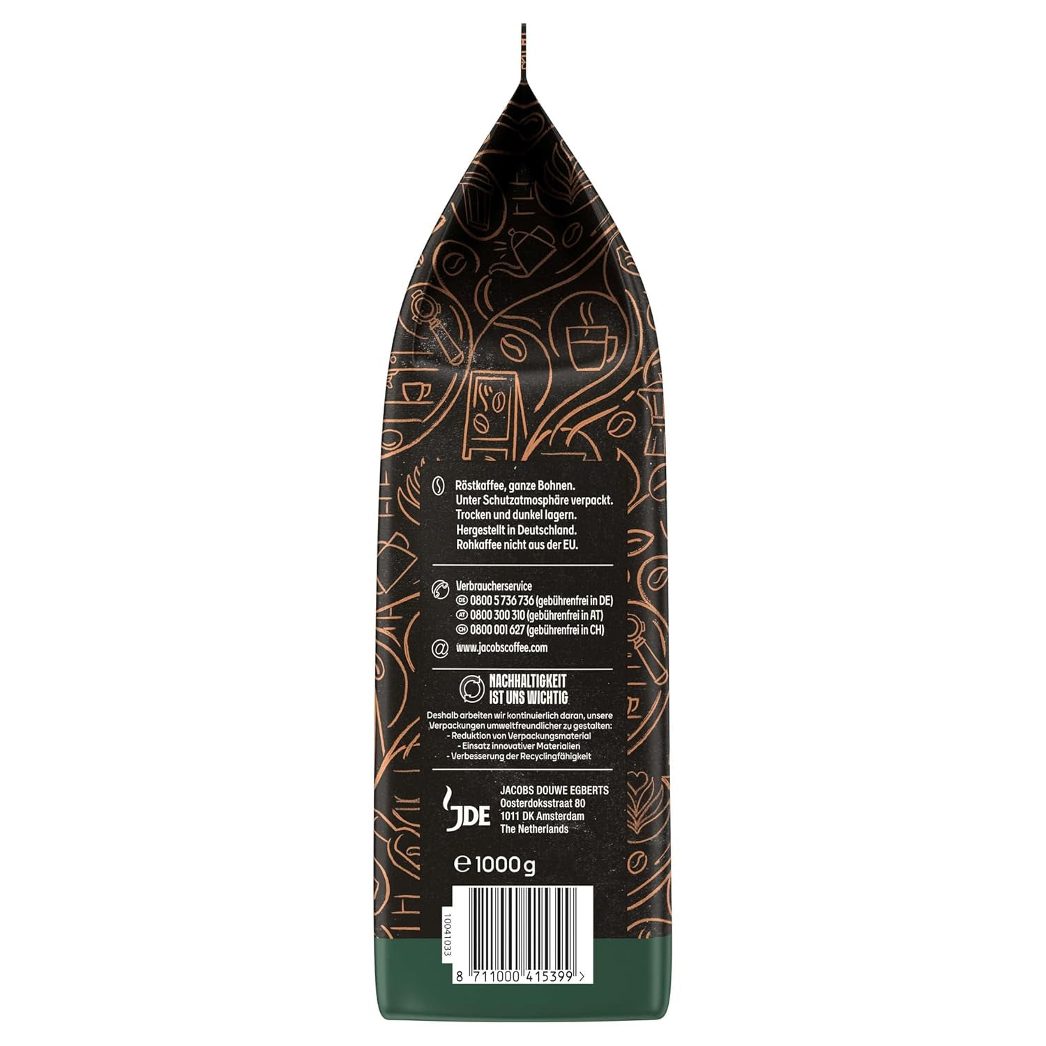 Café en grains JACOBS Barista Editions Crema Intense (4 x 1 kg)