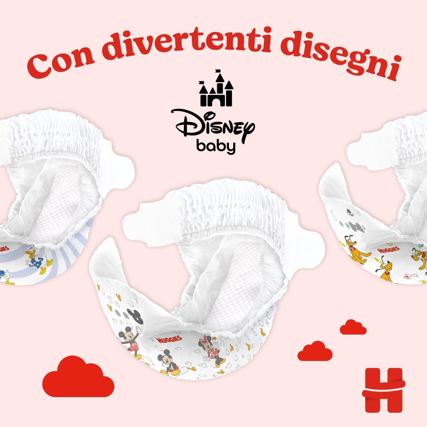 Couches Huggies Ultra Comfort/Little Movers, taille 3 (4-9 kg), motif Disney, absorbantes, protection complète, 126 unités