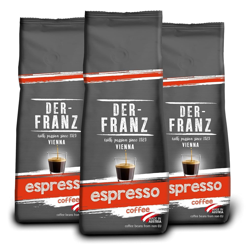 Der-Franz Espresso Organic Coffee, Intensitate 5/5, Arabica și Robusta organice, boabe întregi Cafea Naty Shop 3 x 500 grame Espresso