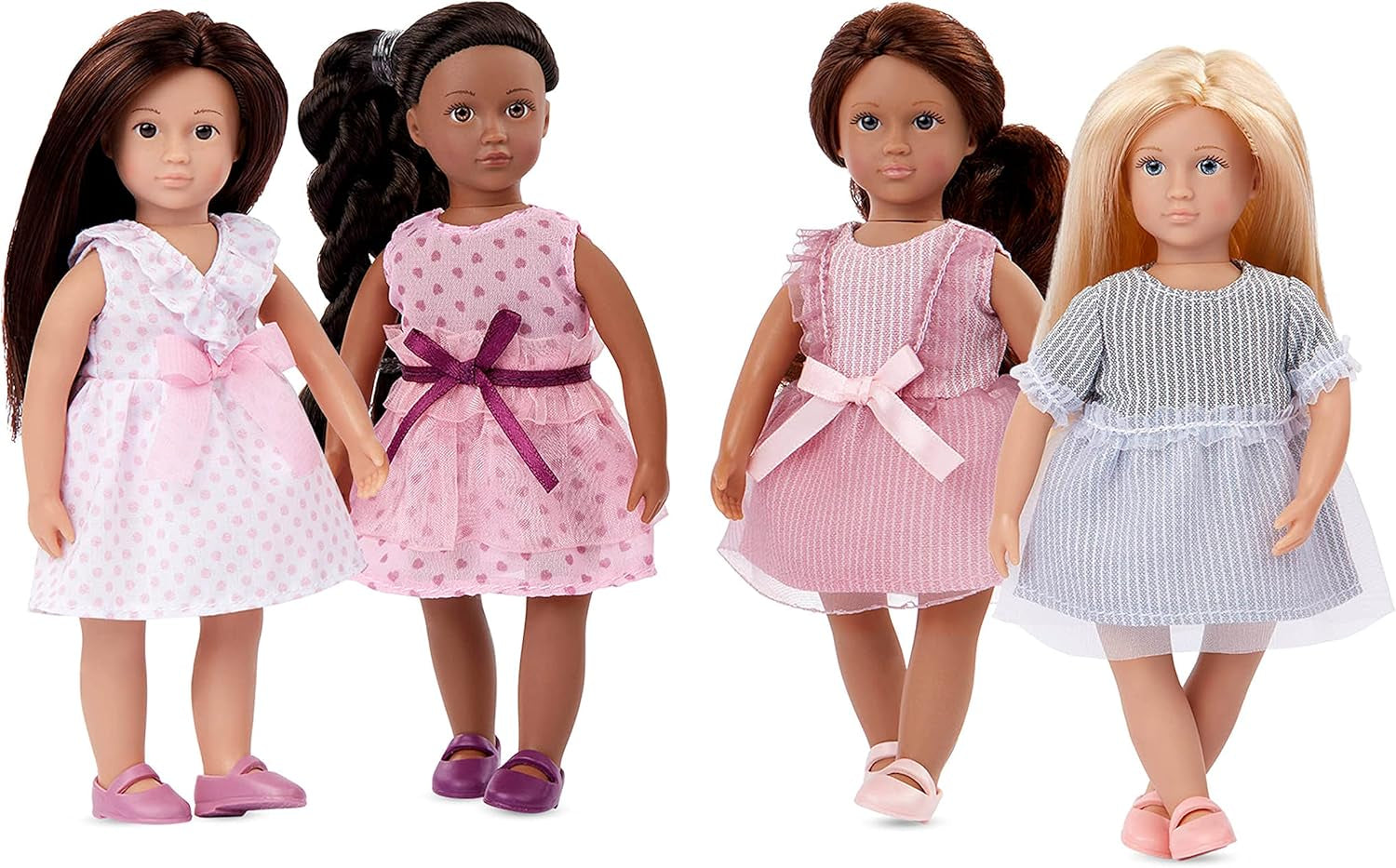 Lori - Mode-Freunde : Nina, Amaya, Chen & Flora - 4 Mini-Puppen - 15 cm Modepuppen - Kleider & Schuhe - Jeux pour enfants - 3 ans +