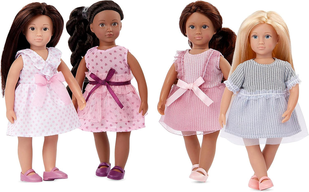Lori - Mode-Freunde : Nina, Amaya, Chen & Flora - 4 Mini-Puppen - 15 cm Modepuppen - Kleider & Schuhe - Jeux pour enfants - 3 ans +