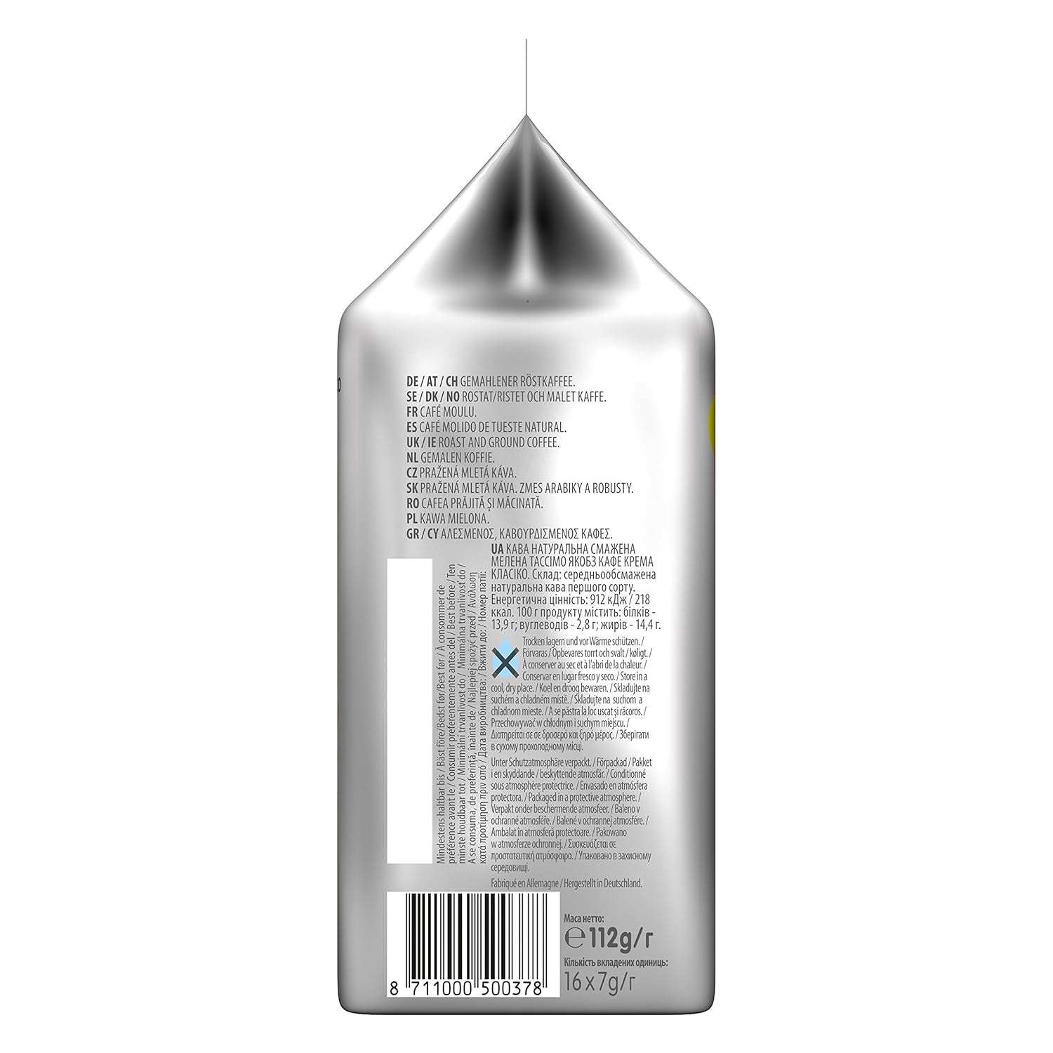 Tassimo Kapseln Jacobs Caffè Crema Classico, 5 x 16 tampons, 80 Kaffeekapseln