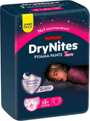 Huggies Drynites Nachtwindeln Bei Bettnässen, Für Mädchen Ab 13 Bis Ca. 17 ans (48-60 KG), 33 pièces (3X11), Jumbo-Monatspack, Diaper-Pants XL Accessoires Alimentation et allaitement Baby Naty Shop
