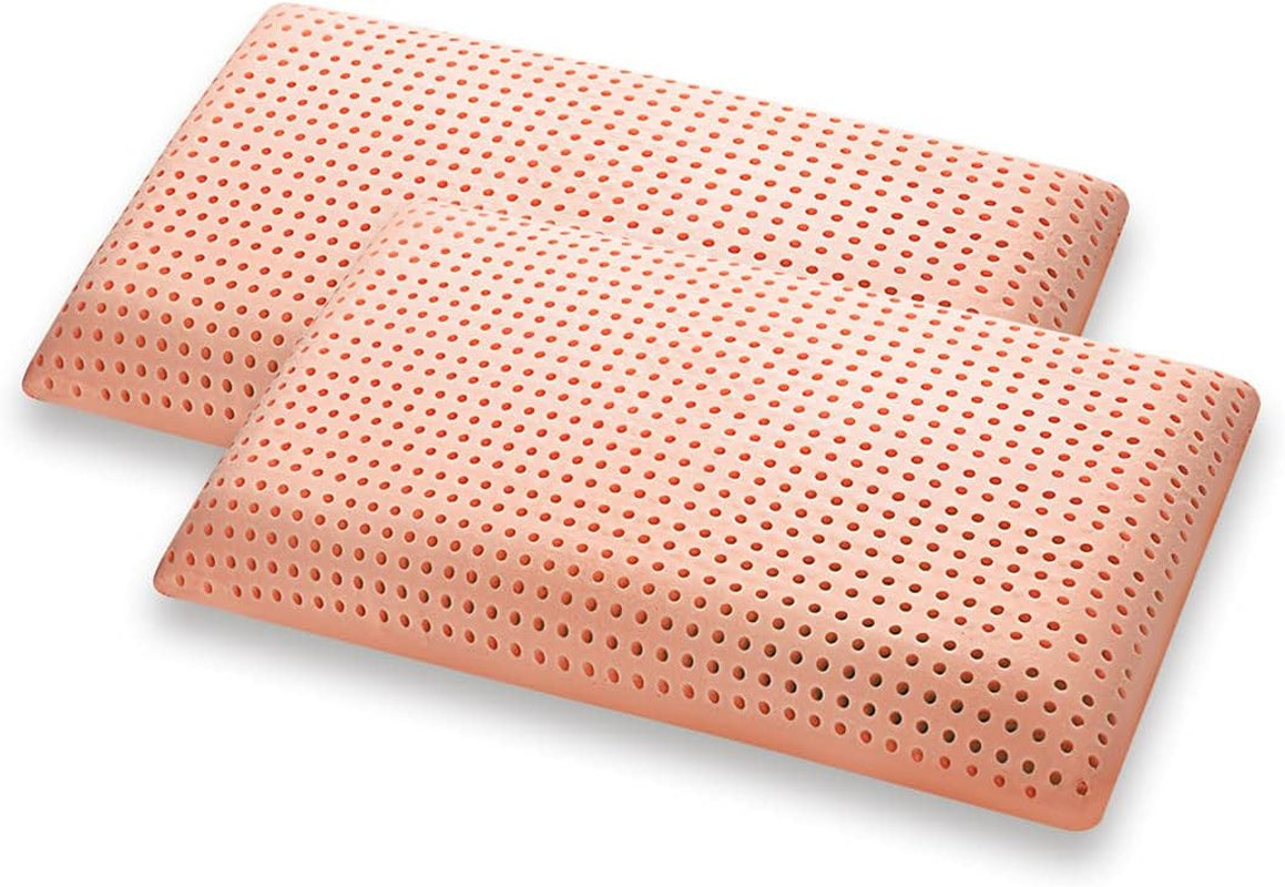 Paire d'oreillers à mémoire de forme pour soutien du cou Bio Clean Lavable Hygiénique Refroidissant Oreiller orthopédique en soja biologique Housse en coton Oreiller fabriqué en Italie Oreillers standard Naty Shop 2 unités (Confezione Da 1)