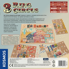 KOSMOS 684648 Jeu de société de cirque à 3 anneaux pour adultes, 12 ans et plus, jeu de stratégie, jeu de fête pour 1 à 4 joueurs, cirque itinérant des États-Unis, fin du 19e siècle