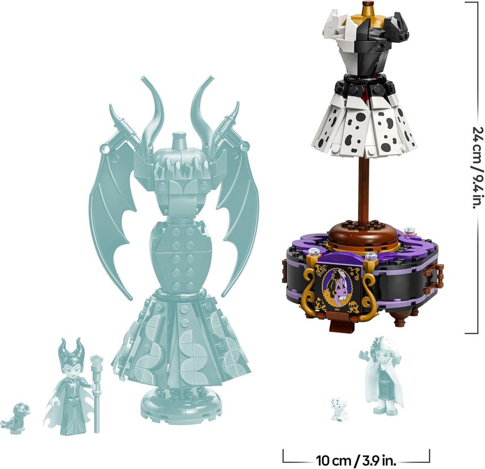 LEGO ǀ Disney Bösewichte Die Kleider von Malefiz und Cruella De Vil - Spielzeug für Jungen und Mädchen ab 9 Jahren - Inkl. 2 Mini-Puppen & 2 Tierfiguren - Geburtstagsgeschenk für Fans 43262