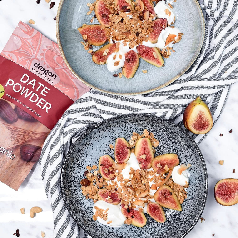 Poudre de dattes 100% bio, vegan et sans gluten, naturellement sucrée, 6 x 250 grammes produits déshydratés Naty Shop