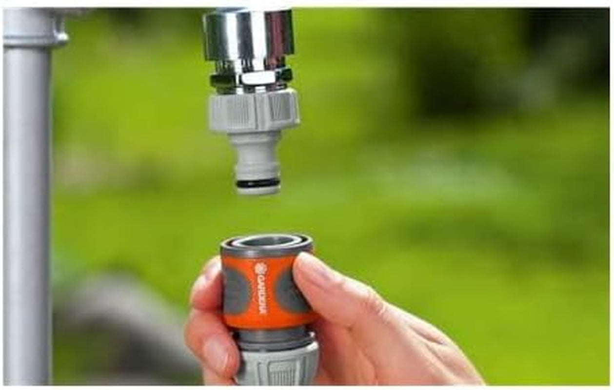 Kit de raccords Gardena : raccord de tuyau pour rallonge de 13 mm (1/2") et 15 mm (5/8"), même sous haute pression d'eau, montage facile (18283-20)