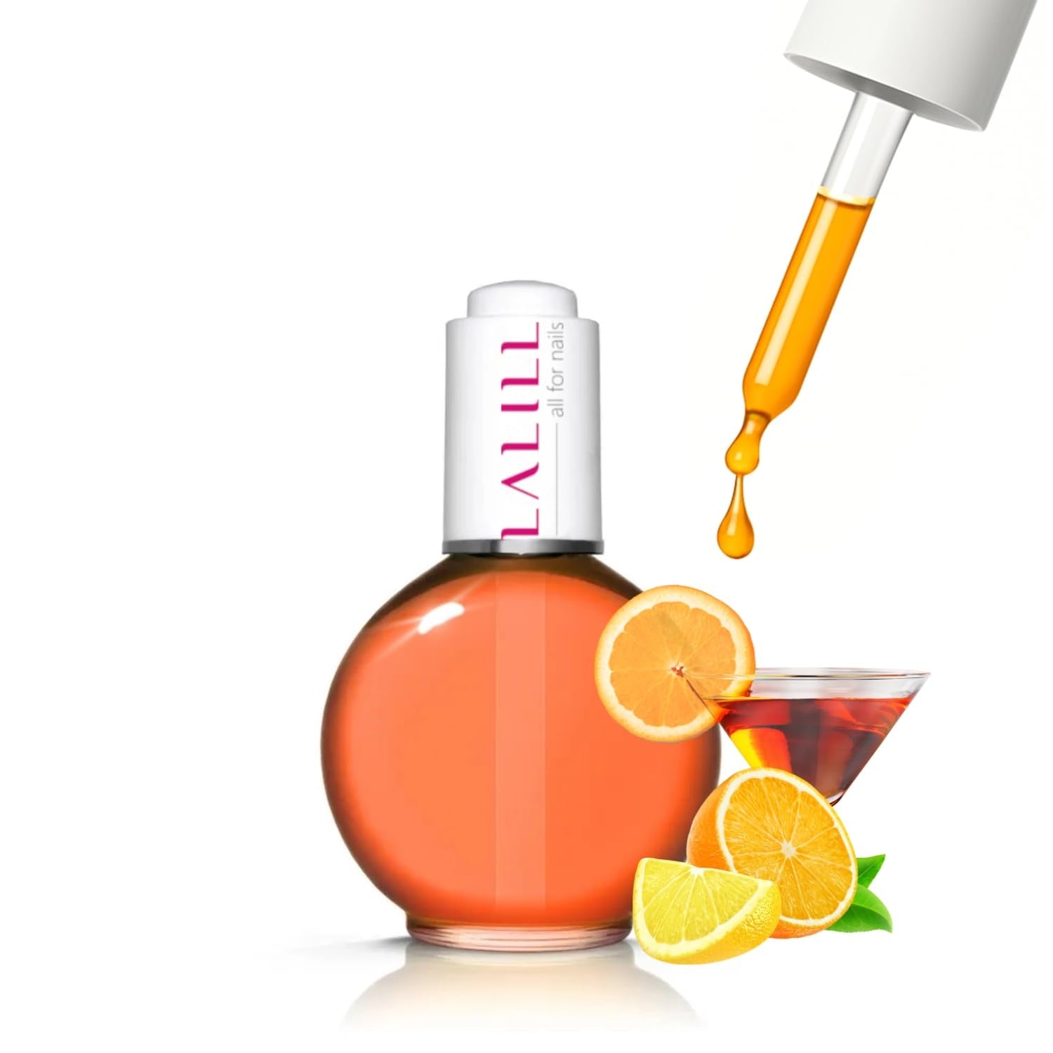 LALILL Nail Cuticle Oil 75Ml - Himbeere Nagelpflegeöl - Nagelöl Pflege Für Nägel Nagelhaut - SPA Maniküre Naildesign Hände - Vegan - Mit Pipette