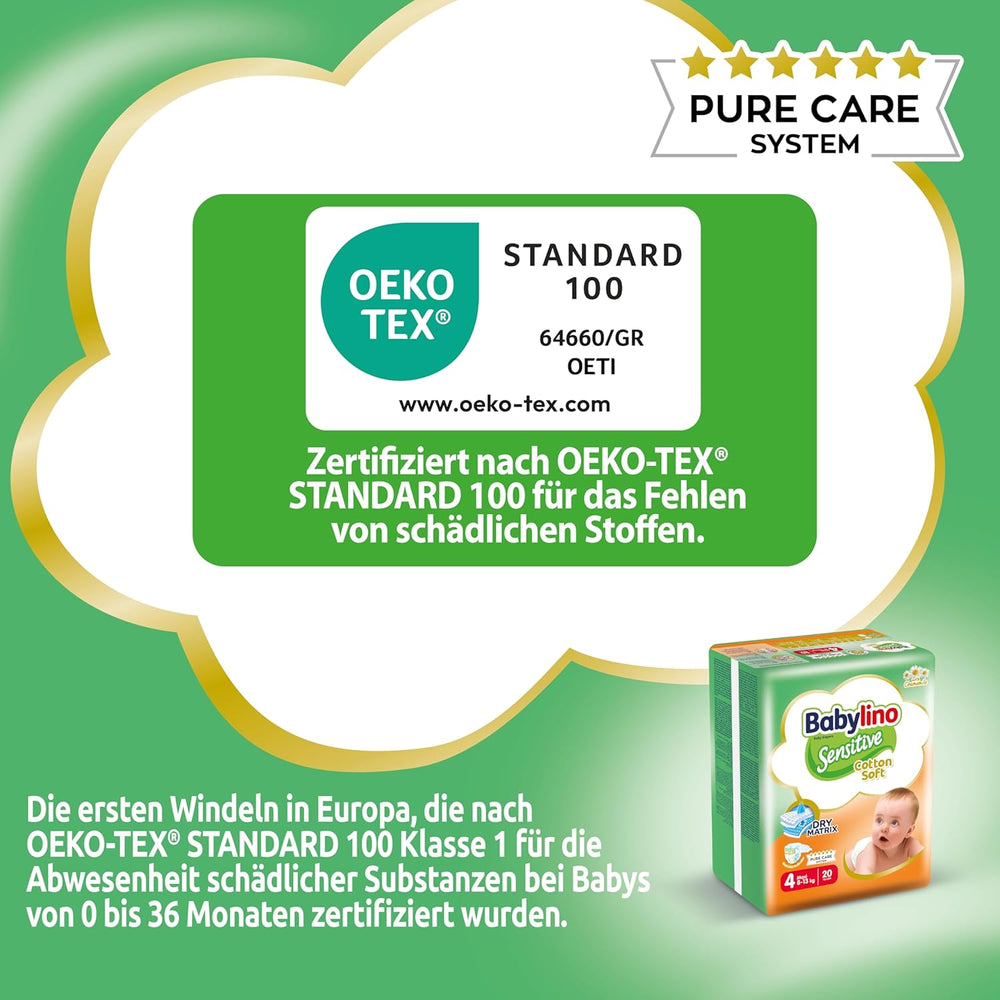 Couches bébé Sensitive taille 4, Maxi (8-13 kg), 20 pièces