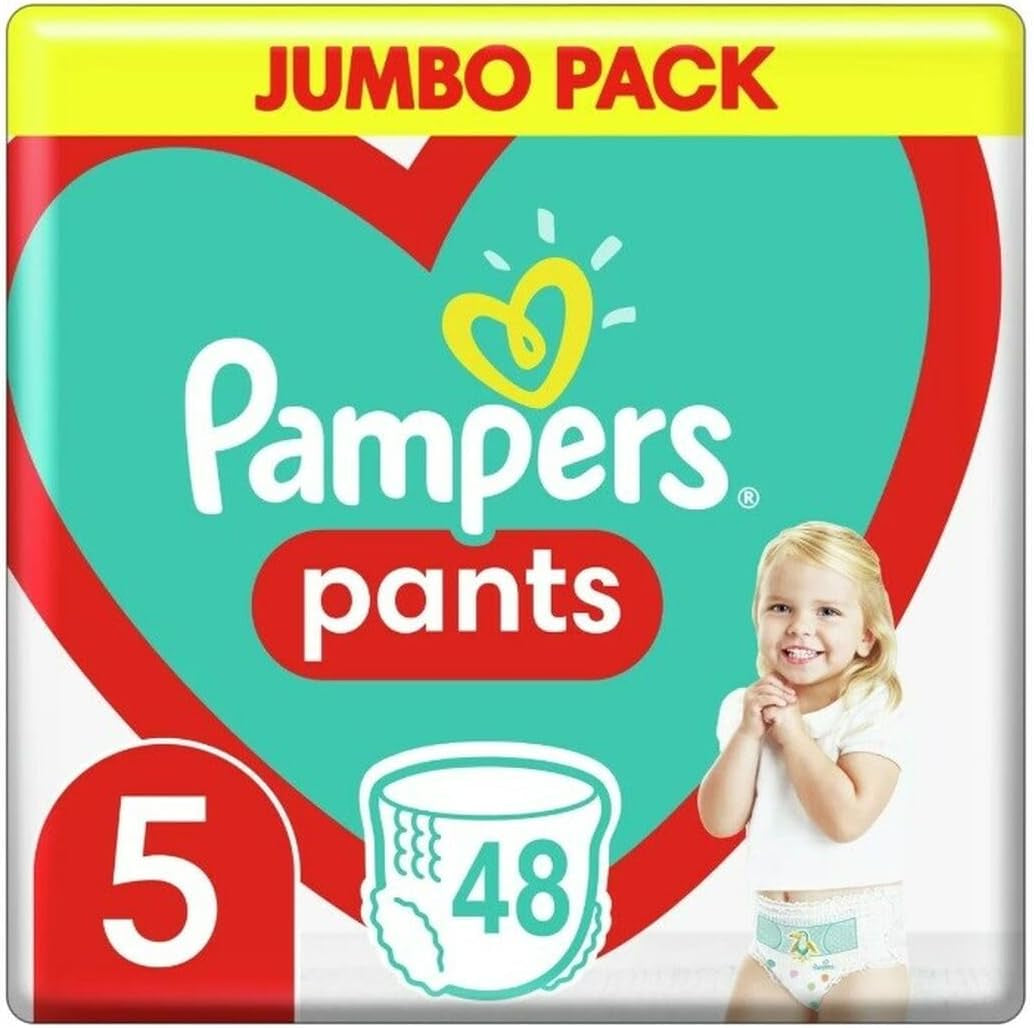 Couches Pampers Pants taille 5 (12-17 kg), 48 pièces, protection et confort. Couches Pampers faciles à utiliser.