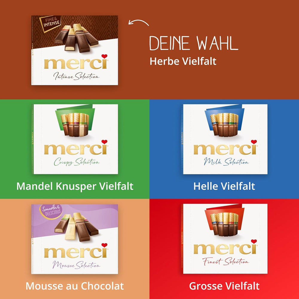 Variété de chocolat noir Finest Selection – 6 x 250g – Spécialités raffinées de chocolat noir – Pralines fourrées et non fourrées