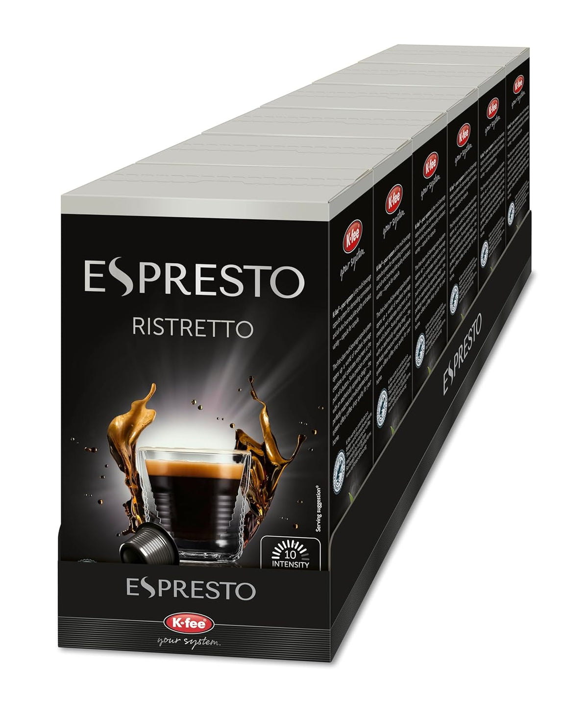 ESPRESTO Kaffeekapseln Ristretto, compatible avec K-fee & ALDI EXPRESSI*, vollmundig & intensif, RFA certifiziert, 96 Kapseln