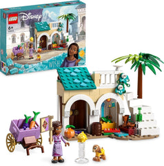 LEGO 43223 Disney Wish Asha à Rosas City, ensemble du film Wish avec marché, mini poupée Asha, Valentino en chèvre jouet et figurines étoiles, cadeau pour enfants de 6 ans, ensembles de construction pour filles et garçons Besuche den LEGO-Store Single