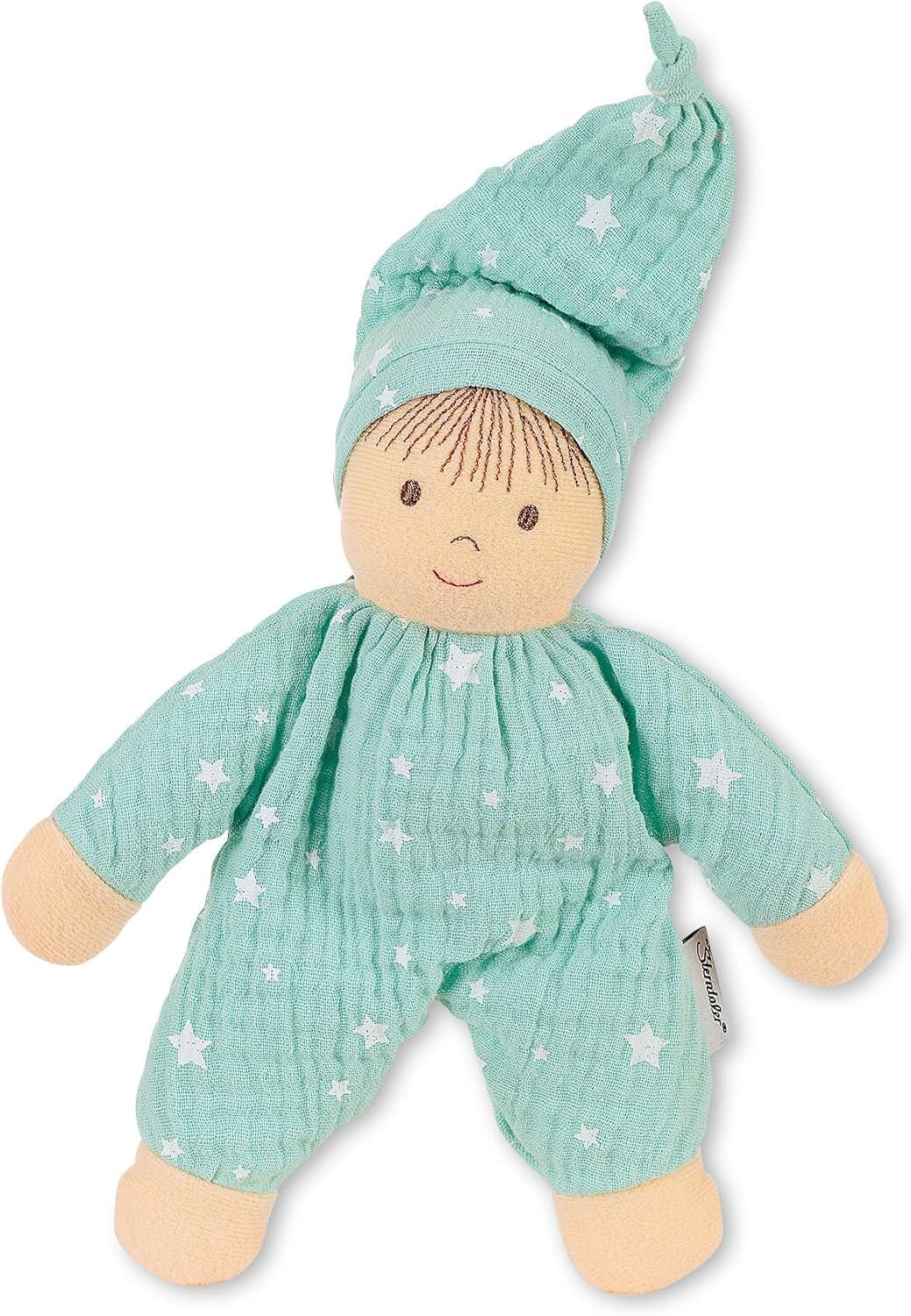 Sterntaler 3015034 Păpușă de joacă Heiko, zornăitor integrat, vârstă: pentru bebeluși de la naștere, 23 cm, roșu/alb | 1 pachet Jucarii Bebe Naty Shop Singur Păpușă de joacă drăguță