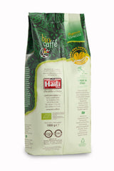 Caffè Haiti Roma Biocaffè Gran Miscela Café en grains 100% biologique/commerce équitable, 1 kg, certifié par l'Institut italien de l'espresso. Un expresso gourmand fabriqué en Italie. Torréfaction artisanale.