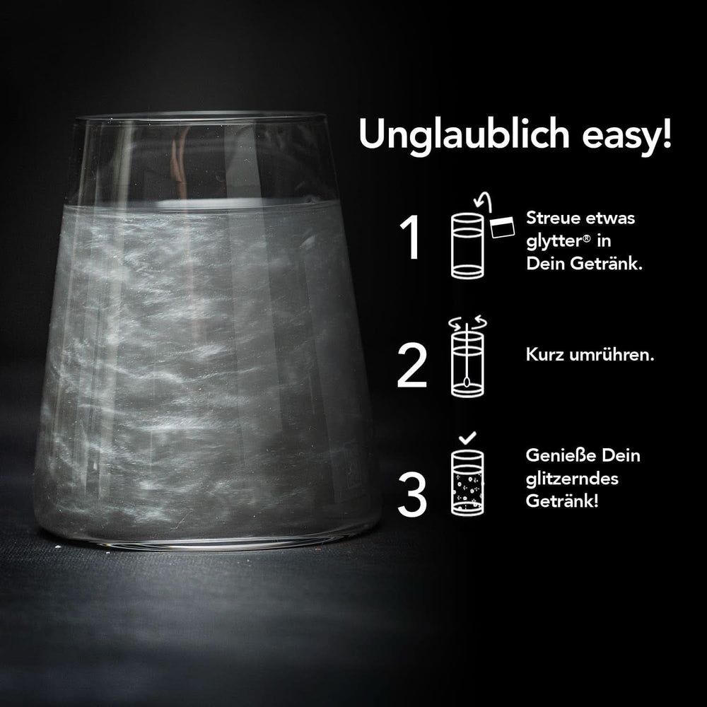 Glytter Glitter Powder For Drinks (Silver) - Glitter comestibil pentru băuturi, 10 grame Glitter Naty Shop