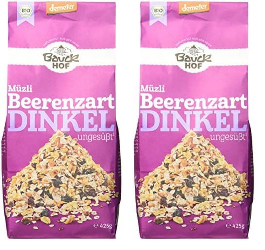 Muesli d'Épeautre aux Baies, Non Sucré, 425g (Pack de 2)