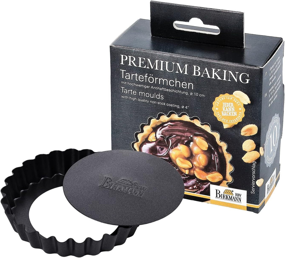 RBV Birkmann Premium Baking, moule à tarte, Ø 10 cm, 6 pièces, avec fond amovible Moules et plaques à pâtisserie Naty Shop