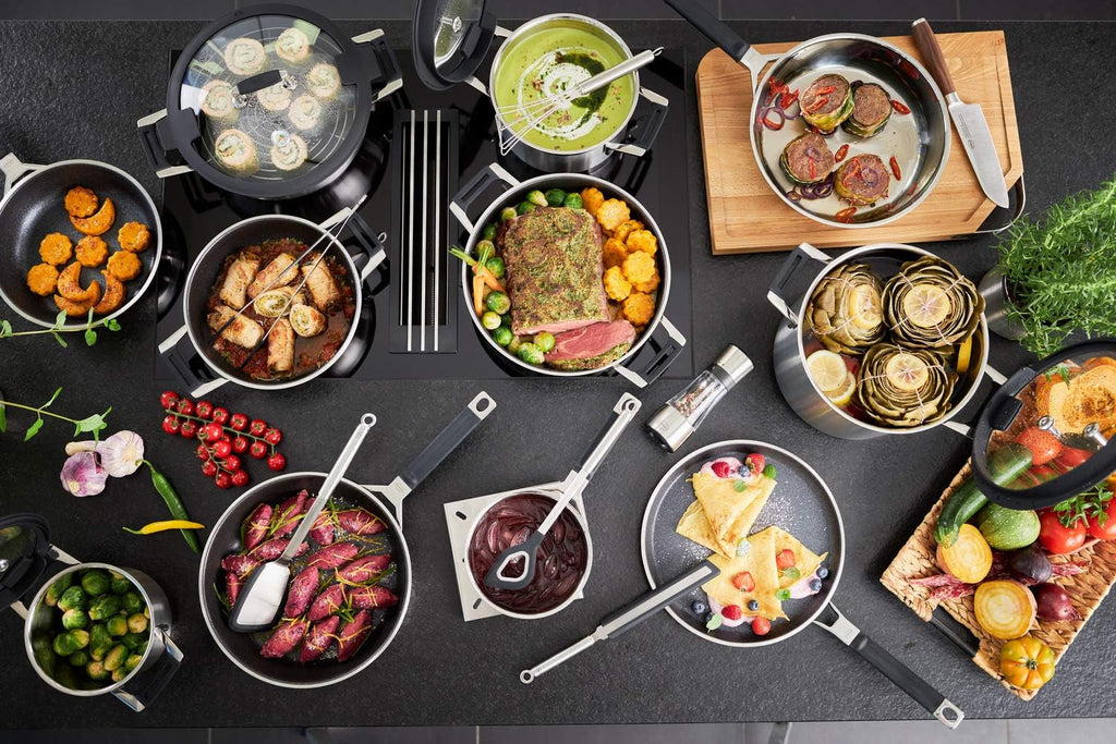 Tigaie RÖSLE SILENCE PRO, tigaie cu strat antiaderent premium Proresist rezistent la zgârieturi, mâner din silicon, inducție Oale si Tigai Naty Shop