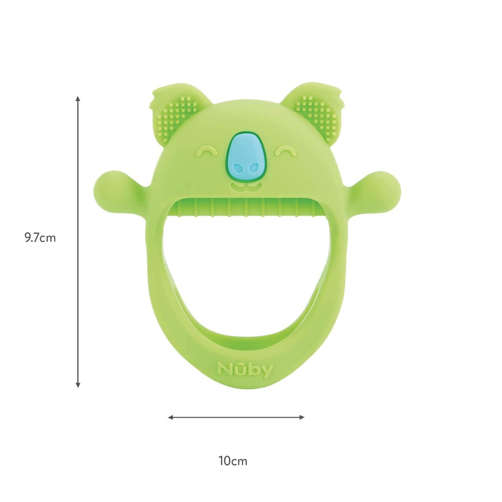 Nuby Gants de dentition – Silicone | Jouet de dentition Koala | Jouet sensoriel | 3+ mois