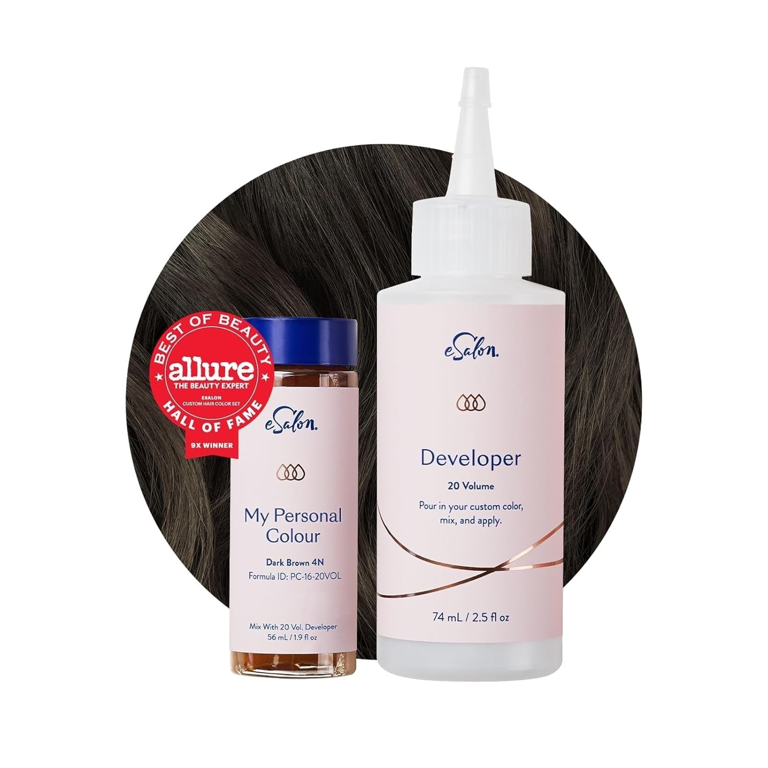 Ensemble de teintures capillaires permanentes, couverture 100 % des gris, coloration maison, 0 % d'ammoniaque, teintures capillaires multidimensionnelles, teintures capillaires professionnelles, Naty Shop, teinture capillaire, brun foncé 4N