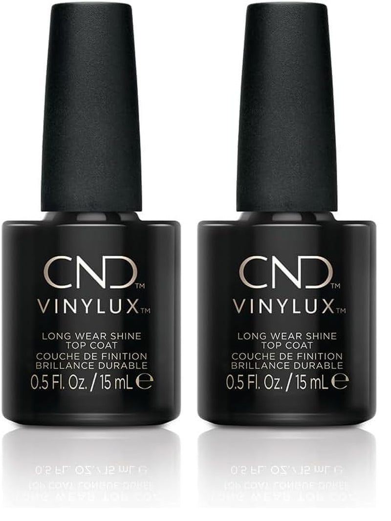CND Vinylux - Top Coat pentru ojă, aplicare ușoară, rezistă peste o săptămână, formulă cu uscare rapidă, ușor de îndepărtat, protejează ojă, strălucire suplimentară, 15 ml