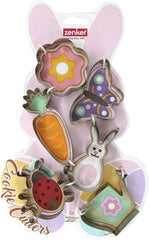 Zenker 44876 Lot de 6 moules à biscuits, multiforme, sablé, biscuit, carotte, acier inoxydable, 7,9 x 2,5 cm