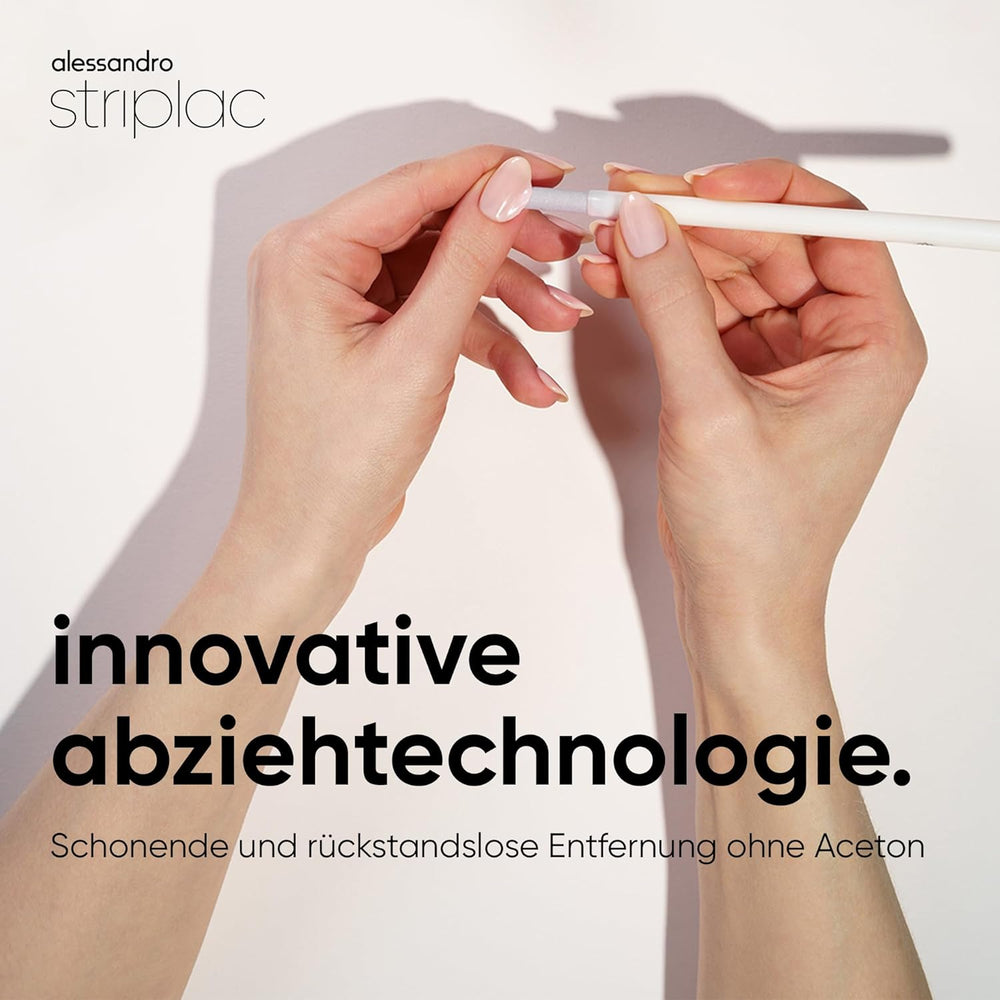 alessandro Striplac UV Top Coat Shimmer - Ongles brillants et résistants aux rayures jusqu'à 15 jours - Peut être utilisé avec ou sans colorant - Technologie d'élimination en douceur - Vegan - Argent, Transparent, 6,5 ml