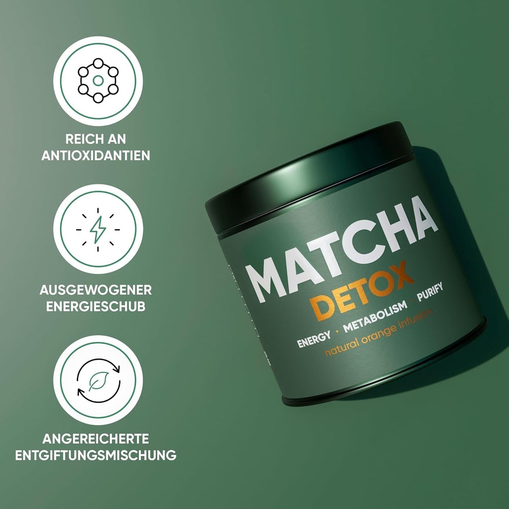 WOW TEA Matcha pulbere – pulbere fină din Japonia cu gust proaspăt – ideală pentru ceai Matcha, latte sau smoothie-uri – fără aditivi (detox)