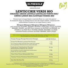 Lentilles vertes biologiques 5 kg, légumineuses entières biologiques, source de protéines et de fibres, riches en fibres et minéraux, emballage économique
