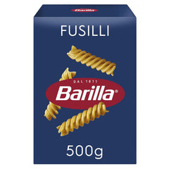 Barilla Pasta Classic Fusilli No. 98 de blé dur de haute qualité, toujours al dente, Chili, Spaghetti, Fusilli, Penne, Italien, 500g
