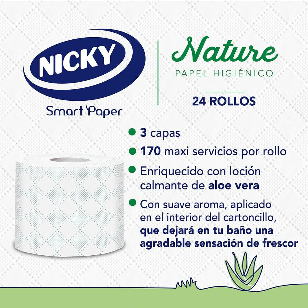 Papier toilette nature, 12 rouleaux, 3 couches