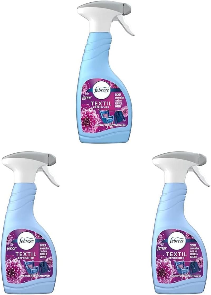 Febreze Détergent textile Lenor Amethyst Floral Dream, bleu, 500 ml Détergents à lessive Naty Shop Set 3 x 500 ml