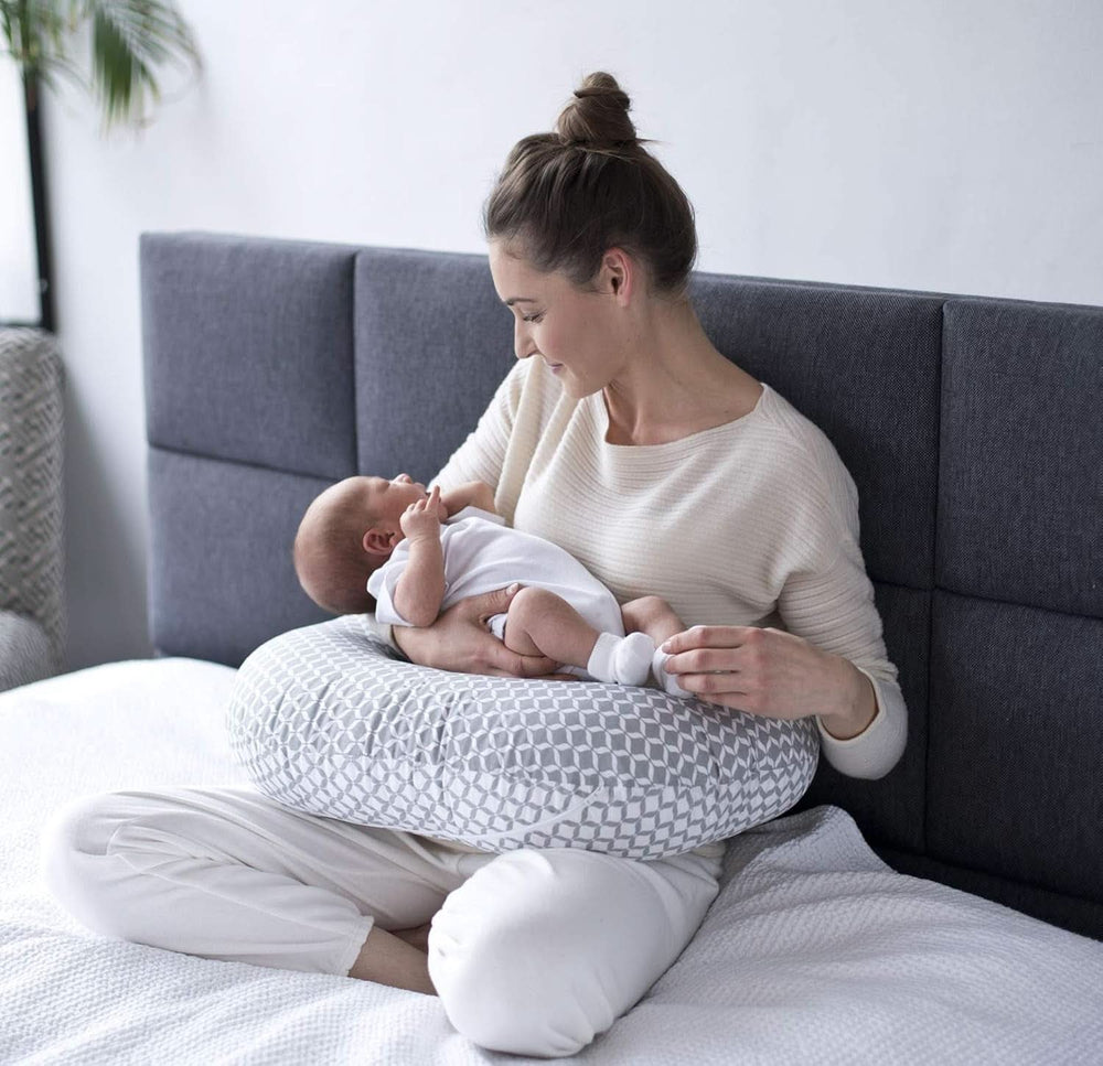 Coussin d'allaitement ergonomique, Oeko-Tex Standard 100, beige Accessoires Alimentation et Allaitement Bebe Naty Shop