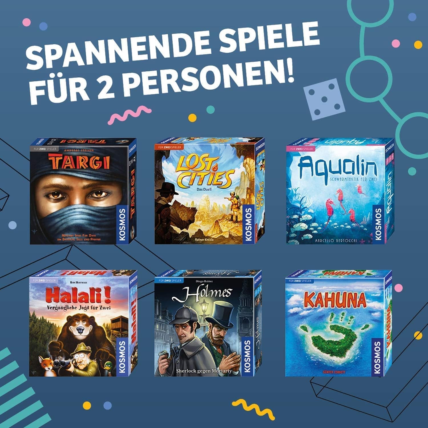 KOSMOS 692766 Holmes - Sherlock contre Moriarty, Jeu à deux joueurs, Jeu Sherlock Holmes, Jeu de société pour exactement 2 joueurs âgés de 10 ans et plus, Jeu de stratégie