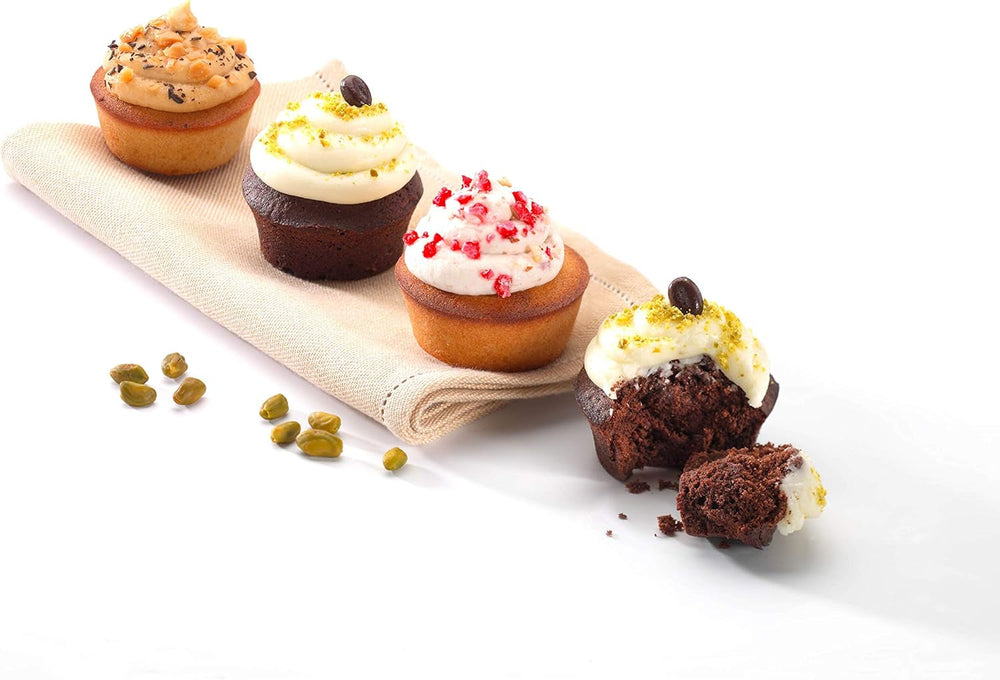 Pyrex BANDEJA 6 MAGDALENAS ASYMETRIA PX Muffinförmchen, Metall, Bunt, 6 Magdalena Moules et plaques à pâtisserie Naty Shop