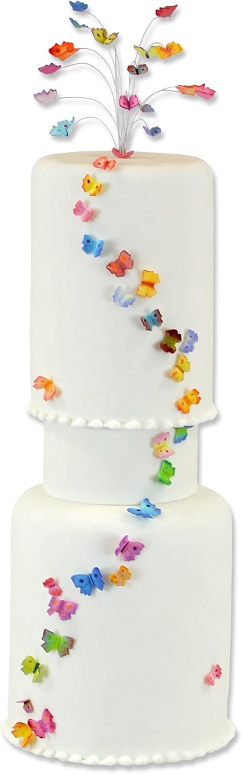 Jeu de mini pistons papillon, blanc, 3 pièces, 4,5 x 2,7 x 2,7 cm