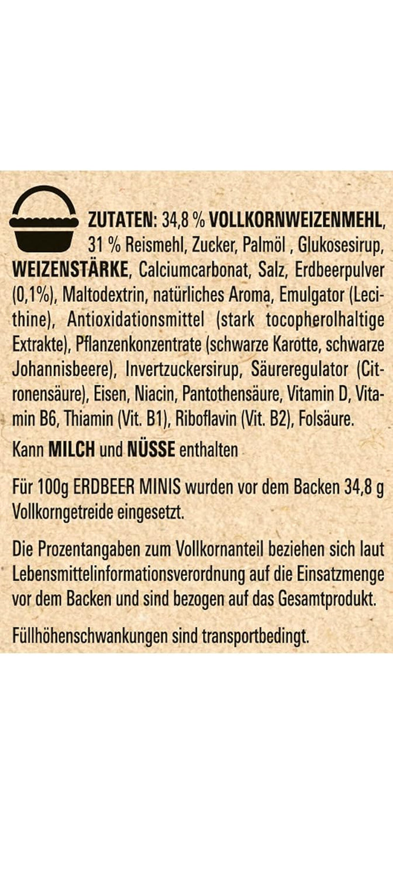 Nestlé Strawberry Minis, céréales entières aromatisées à la fraise, paquet de 7 (7x375g)