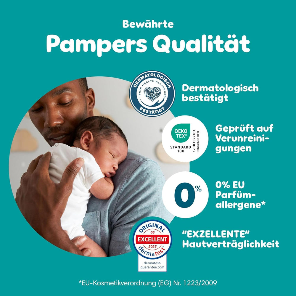Couches Pampers Baby-Dry Puppy Patrol Edition, taille 4, 222 couches, 9 kg - 14 kg, protection contre les fuites jusqu'à 100 % et confort toute la nuit